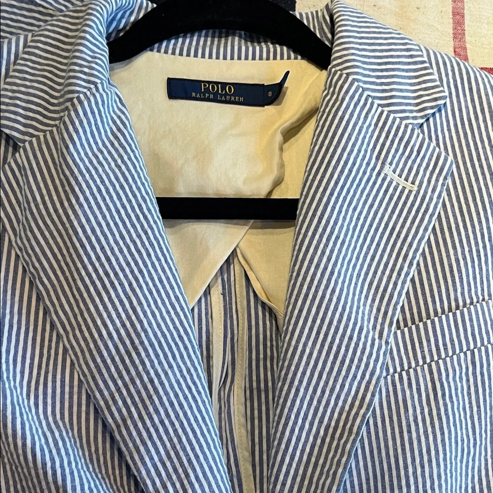 Ralph Lauren Navy and White Striped Blazer - Picture 4 of 4